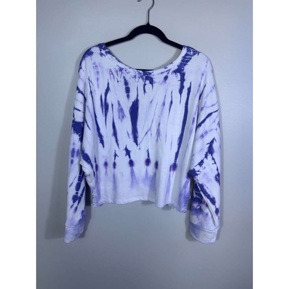 NWT Anthropologie Saturday Sunday Size M Womens Tie Dye Donna Crop Sweatshirt